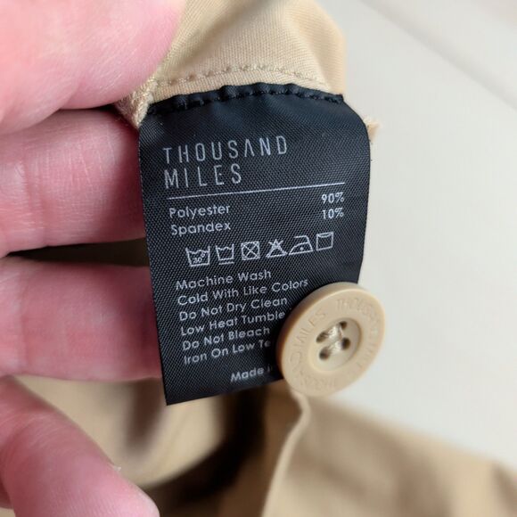 Thousand Miles All Day Pants Mens M 32X29 Khaki Performance Stretch Casual - Picture 5 of 14